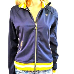 Ariat Navy Jacket with Yellow Details Size Medium